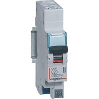 Legrand – Disjoncteur unipolaire 20A 230V – Courbe C – 6kA – Auto/auto – 1 module – Protection circuits électriques