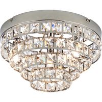 Endon Motown - Plafonnier à 4 ampoules au fini chrome, verre cristal clair (K5), G9