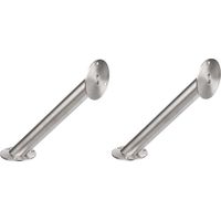 Cyclingcolors – Console pour étagère 2x inclinée 45° en acier inoxydable chromé – Diamètre 30mm – Longueur 200mm – Coudée pour comptoir cuisine