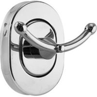 Percha Baño Dos Ganchos Lauxa Home Acero Inoxidable Cromado 7x7cm