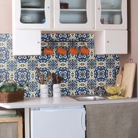 Sticker Mural Carrelage adhésif Cuisine Salle de Bain - 60 STICKERS CARRELAGES AZULEJOS NOVELLA - 60stickers10x10cm