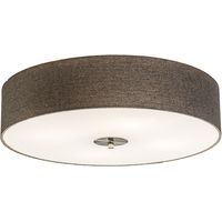Country Style Ceiling Light Taupe 50 cm - Drum Jute