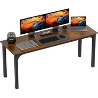 Schreibtisch, Computertisch, rustikales Design, viel Platz, Spanplatte, Braun