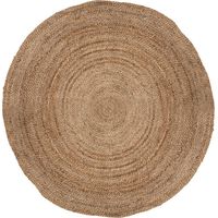 Atmosphera – Tapis rond en jute naturel D 120 cm – Épaisseur 0,5 cm – Poids 2,4 kg – Pour décoration intérieure chaleureuse