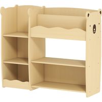 Échafaudage Portagiochi en Bois 92x29x79 cm avec Ripiani Aperti e Scomparti