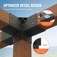 Kit Supports de Pergola 4x4 po 10x10 cm Support de Poteau Bois