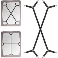 Verstellbare Kreuz-Bettlakenbefestigungen, 2er-Pack, geeignet für Bettlaken und Matratzenbezüge.
