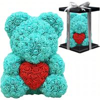 Ours en roses 40 cm pour la fête des mères