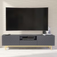 Diamond Luxe TV Unit 180cm - Dark Grey