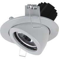 Empotrable techo tilt MINI LUNA Redondo ajustable 1-10V,Push LED COB 10.60W 1317lm(893lm) CRI90 2700K 50º Gris