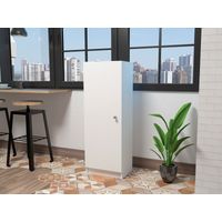 Belleria Sideboard, Minimalist Style with 4 Shelves , White