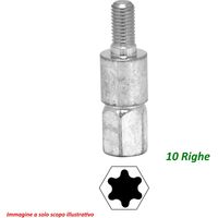 Fresa rotativa Joans per decespugliatori attrezzo per asta ALPINA STIHL HUSQVARNA OLEO-MAC - Profilo inserto adattatore: 10 Righe