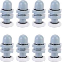 8 piezas de plástico duradero para puertas de ducha, rodamientos de riel deslizante, vidrio de baño para piezas de repuesto(20mm)