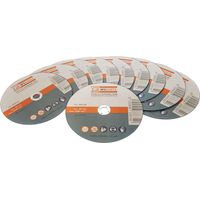 Jeu de 10 disques a tronconner abrasifs pour metaux 230x1,9 mm