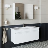 Roomart ATRIA-100 Bad-Set 3-tlg 100 cm breit, Weiß