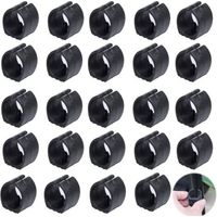 Patins de Serrage de Tube de Chaise en Plastique Chaise en Plastique pour Pieds de Chaise en Forme de U Patins pour Pieds de Chaise à Attaches pour tubes ronds 24 pièces (25mm)