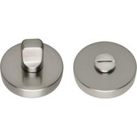 set WC rosace de condamnation avec rosace ronde pour porte intérieur, diamètre 50 mm, zamak, Nickel satiné, 2 un - talla