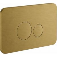 Plaque en acier inoxydable couleur laiton brossé, modèle rond avec double bouton Mamoli 00000650000G Laiton brossé
