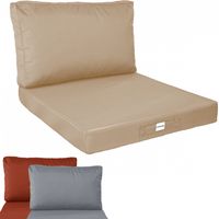 Linxor – Coussins déhoussables pour salon de jardin 50 x 50 cm – Polyester Oxford 180 gr/m² – Épaisseur 8 cm – Housse lavable en machine – Certifié OEKO-TEX®