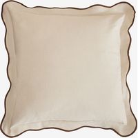 Coussin carré 45x45 cm en coton Kovey SKLUM Marron café - Beige clair