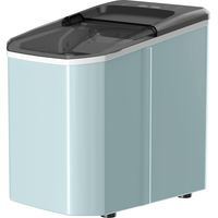 Machine à glaçons auto-nettoyante 12kg/24h 9 glaçons en 7 min 2 tailles réservoir 1.5L bleu