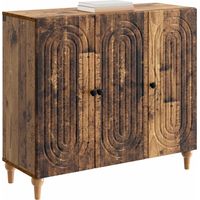 Maison La Vie - Buffet Salon Moderne - Meuble de rangement - Bois ancien 89 x 34,5 x 80 cm Bois d'ingénierie bu3112