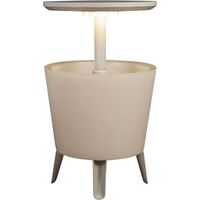 Keter Illuminated Cool Bar, weiß, mit LED-Beleuchtung, Cocktailtisch