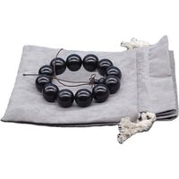 Sac à bijoux en tissu avec cordon de serrage pour ranger les perles de Bouddha enfilées à la main, taille L