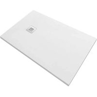 Piatto doccia in pietra SOLIDSTONE alto 2,8cm - Bianco 80x140