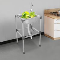 Edelstahl Spüle Spültisch Gewerbliche Küchenspüle Spülbecken 1 Becken Waschtisch
