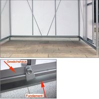 Lean to greenhouse base galvanised steel 6x4ft