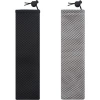 2 Pièces Pochette Pour Couvert,Pochette Couvert,Set Couverts Voyage,Couvert Portable,pour Bureau,École,Voyage,Camping,Randonnée,Pique-nique,27 7cm(Noir,Gris)