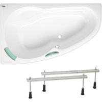 Siko 160x95 cm Vasca angolare Laguna Luiza con piedini, acrilico, sinistra, bianco (LU1600L-SET)