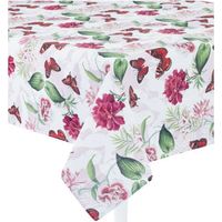 Preziosa Home Tovaglia Loneta 140 x 240 Cm Stampata Limoni e Farfalle Ass. Cotone 1 Pz