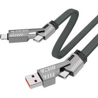 MULTI-STECKER-LADEKABEL 4-IN-1 „Schnellladen“ 120 cm