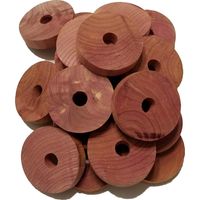 Cedar Ring - 100% Natural Red Cedar Wood - For Closet Hangers Drawers Chests Shoes Cars - 30 Pieces
