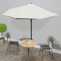 Vidaxl – Parasol balcon demi-ronde 300x155 cm – Mât en aluminium 38 mm – Protection anti-UV – Mécanisme à manivelle