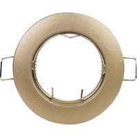 Runde Einbau-Lampenfassung GU10, IP20, Gold, Ø 7,8 x 2,5 cm, SECOM