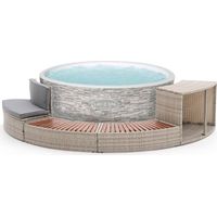 Aufblasbarer Whirlpool Bestway Lay-Z-Spa Vancouver Airjet Ø155x60cm +Abkleidung K2O Half Surround 180 289x45x56cm Halbrund