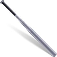 YORKING 32 Zoll Baseballschläger mit Rutschfester Griff Aluminium Baseball Schläger für Baseball Sport Schwarz (Legierter Stahl, Silber)