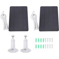 Ortviai Panneau Solaire 10 W pour Google Nest Cam – Étanche IP66, Câble 3 m, Support Réglable 360°, Blanc, 2 Pièces