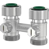 Flamco Hahnblock EXCL. Durchg. D2/50 G3/4i x G3/4a MS vern. m. Konus, F10014