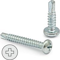 tornillo broca rosca chapa cabeza redon larg.r/chapa 9.5mm ø rosca chapa 3.5mm larg.r/chapa 60mm ø rosca chapa 5.5mm ( color:000000 100)