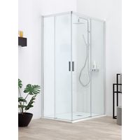 Box doccia QUICK in cristallo 6 mm trasparente 72x140 con profilo