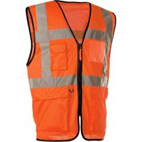 Orange Warnweste mit mehreren Taschen SINGER - T.XL - GARO04