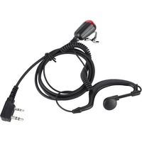 Oreillette Talkie Walkie, K-head Headset Talkie Walkie In-ear Ham Radio Ecouteur avec bouton PTT et indicateur, Compatible avec les