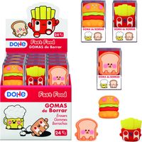 Anzeige con 24 Radiergummi de Radiergummi de erase fast food dohe 79673