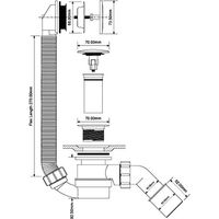 Sifone McAlpine cromato con meccanismo clic-clac