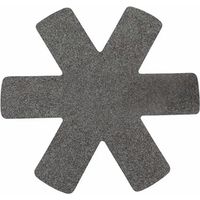 Stapelschutz 5er-Set für Pfannen, Töpfe und Schüsseln aus Filz - 38cm - Pfannenschutz Topfschutz - Sternform Grau
