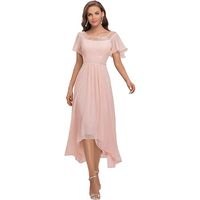 Robe pour femme à manches hautes et basses à volants